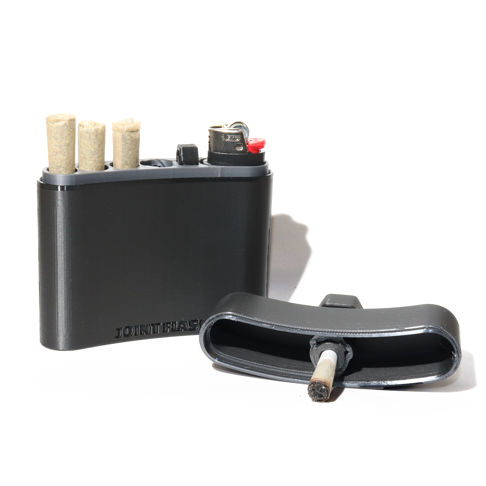 Joint Flask in Blackout black, pocket smoke caddy