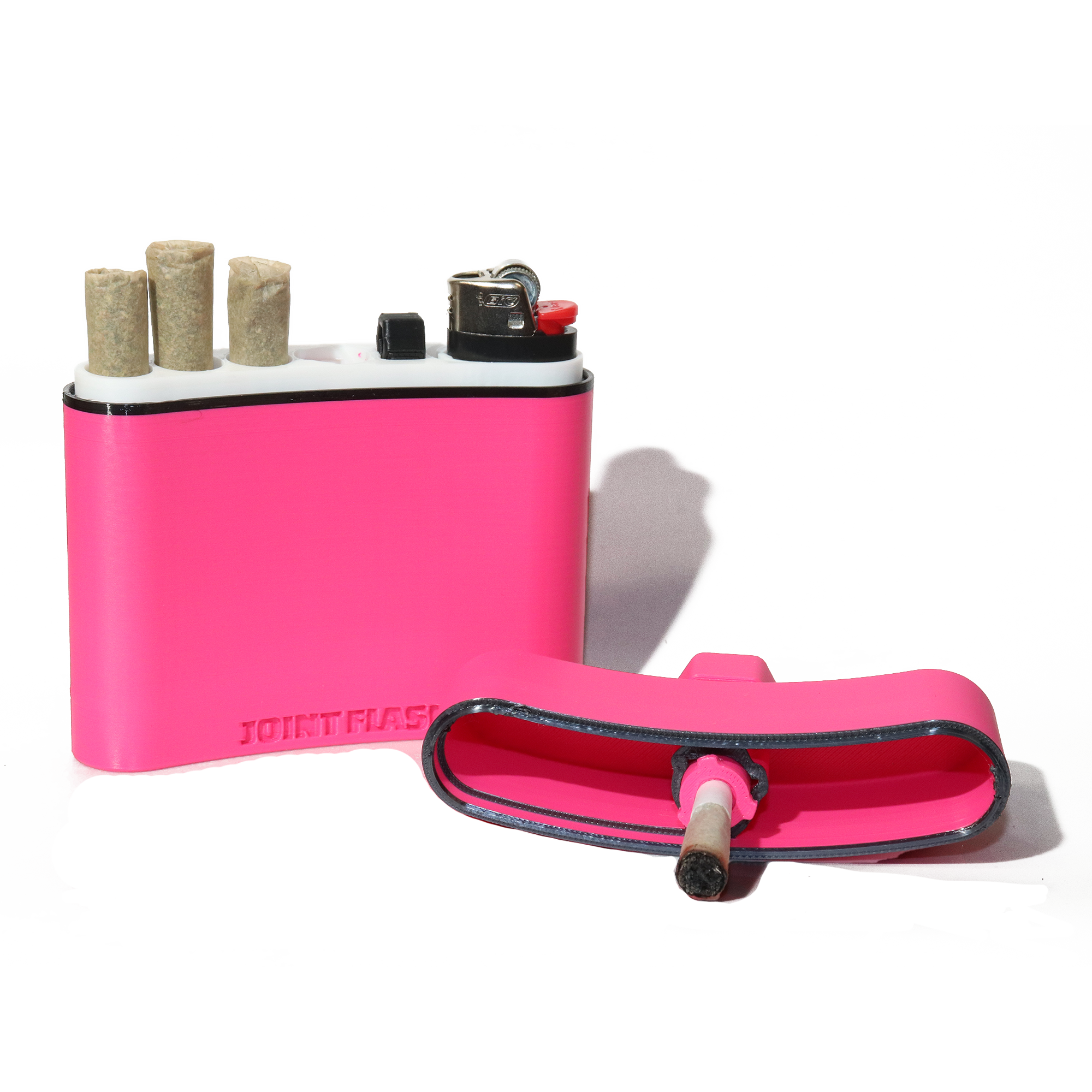 Joint Flask in Desert Rose, pocket smoke caddy