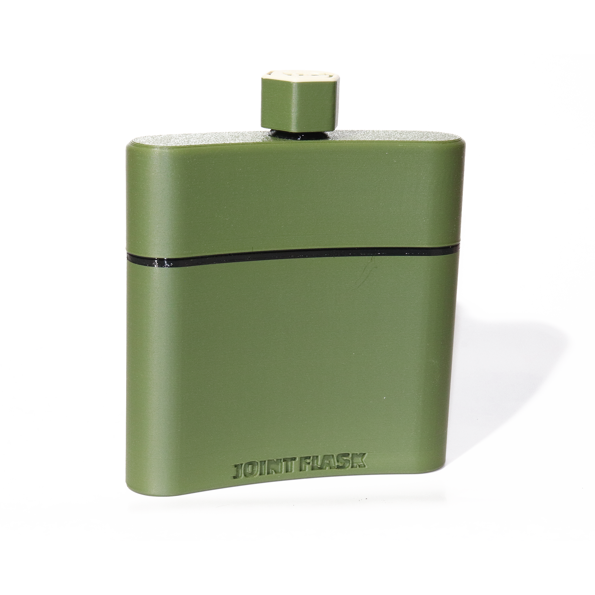 Joint Flask in green, pocket smoke caddy for joints
