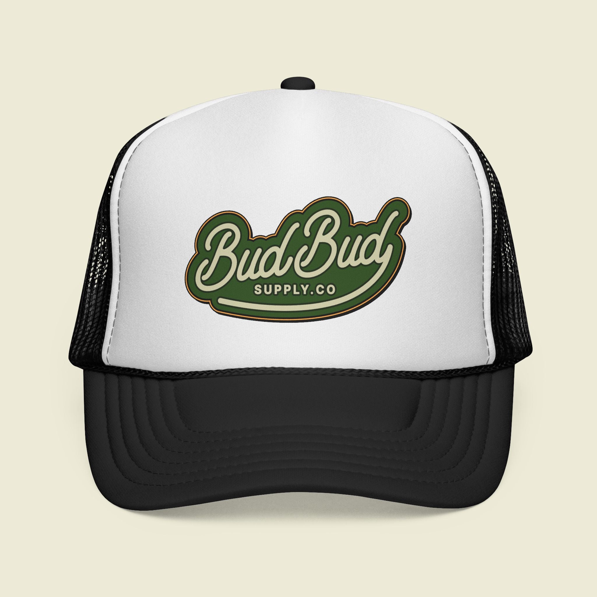 BudBud logo trucker cap with mesh back
